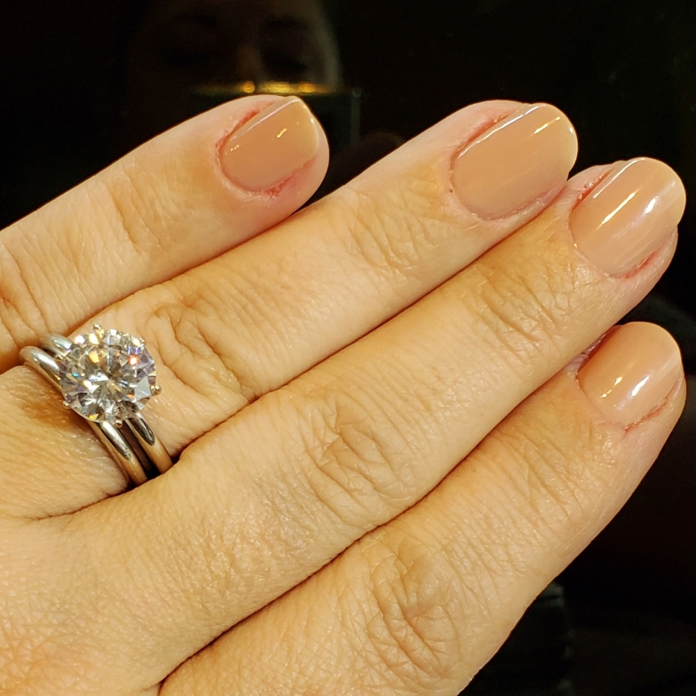 Simplicity at it's finest! 3ct cz wedding set